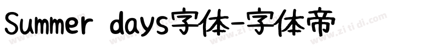 Summer days字体字体转换